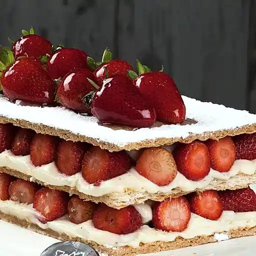 Çilekli Milföy Özel Pasta